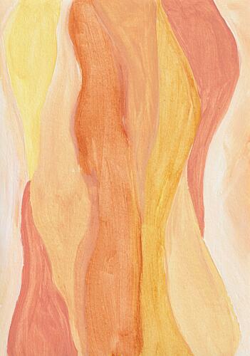 Warm Abstract Curves Art Print by Soniya Vijayakumar