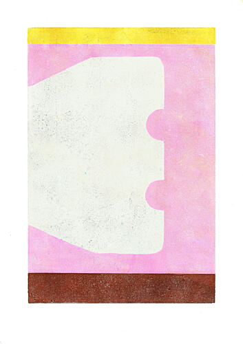 Abstract Pink Color Block Art Print by Ellen Greup