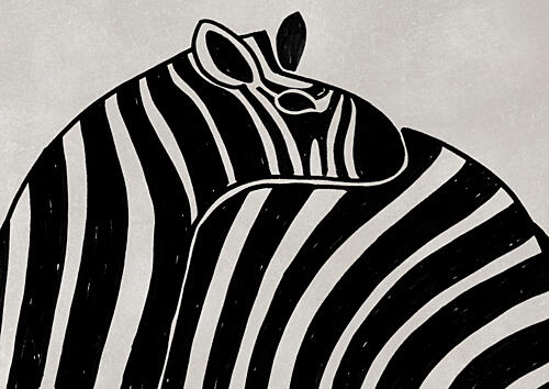 Zebra Love Art Print