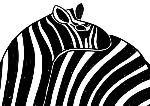 Bold Zebra Stripes Art Print