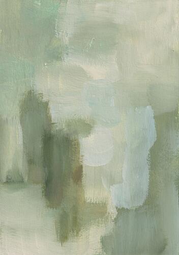 Serene Green Abstract Art Print by Soniya Vijayakumar