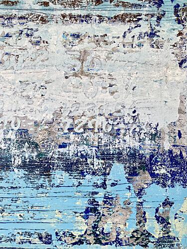 Distressed Blue Texture Art Print by Berit Pihl