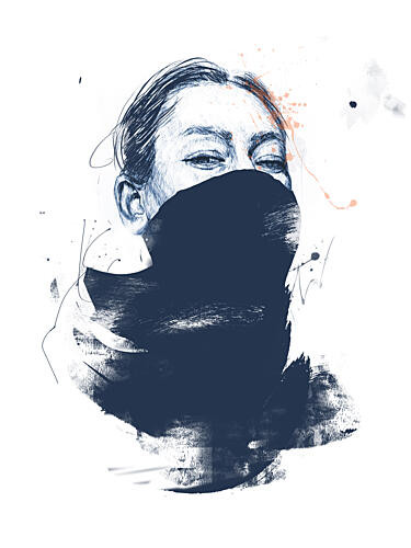 Mysterious Gaze Art Print