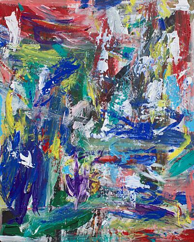 Vibrant Abstract Strokes Art Print by Marloes Aerts