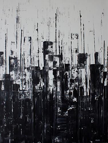 Gritty Cityscape Art Print by Marloes Aerts