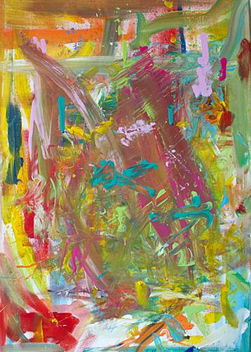 Vibrant Abstract Strokes Art Print by Marloes Aerts