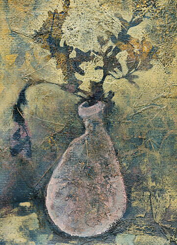 Muted Floral Still Life Art Print by Lena Ru