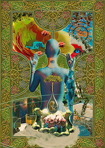 Spiritual Human Creation Art Print by Cosmozach