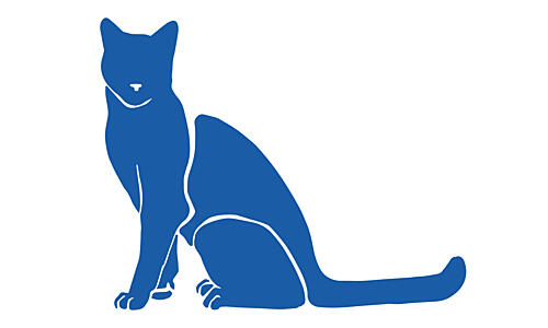 Elegant Blue Cat Art Print