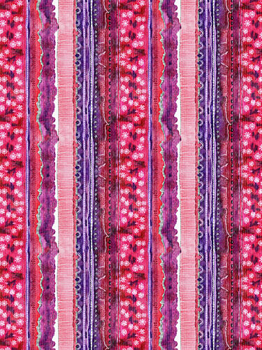 Vibrant Bohemian Stripes Art Print