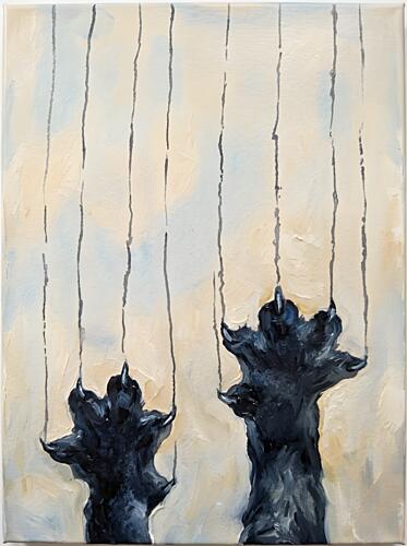 Ominous Climbing Claws Art Print by Hugo