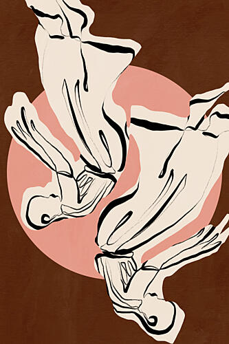 Serene Abstract Forms Art Print