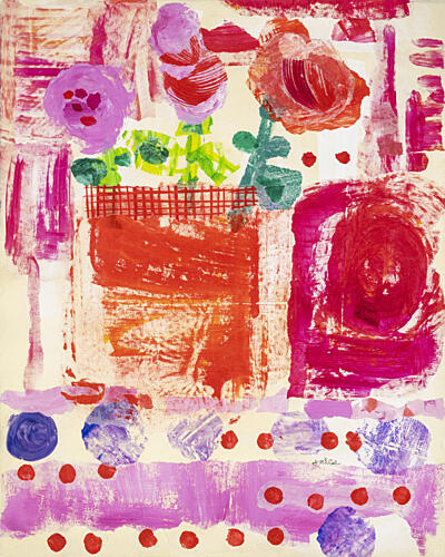 Vibrant Abstract Flowers Art Print by Jules Gissler