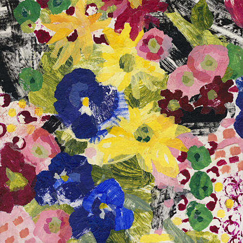Colorful Abstract Flowers Art Print by Jules Gissler