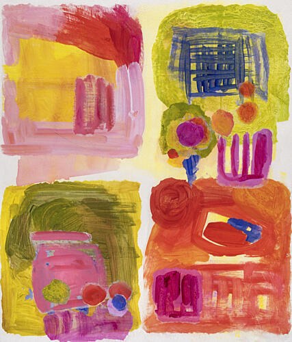 Vibrant Abstract Forms Art Print by Jules Gissler