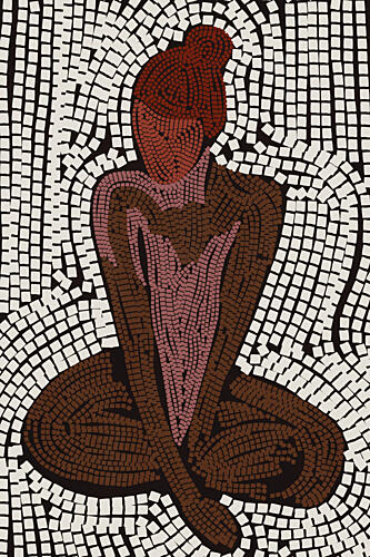 Mindful Mosaic Figure Art Print