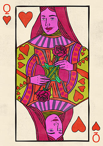 Pop Art Queen of Hearts Art Print by Nicholas