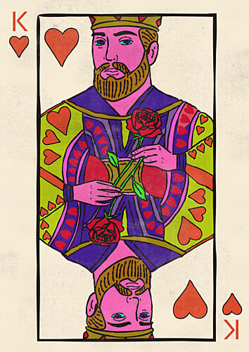 King of Hearts Rose Art Print by Nicholas