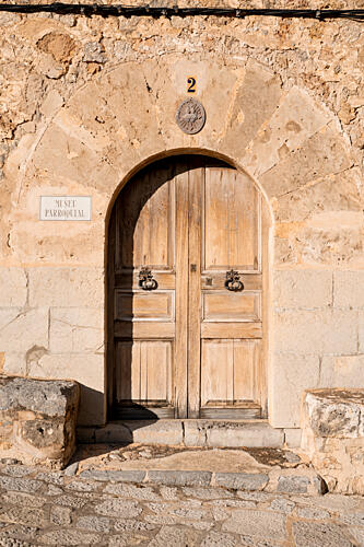 Rustic Arched Wooden Door Art Print