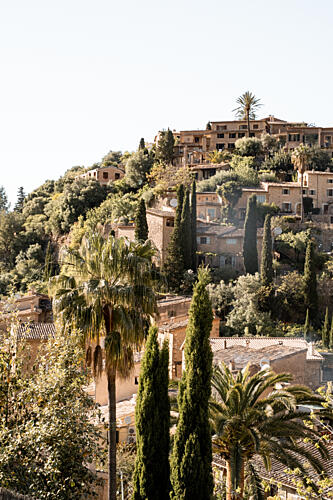 Mediterranean Hillside Village Art Print by Henrike Schenk