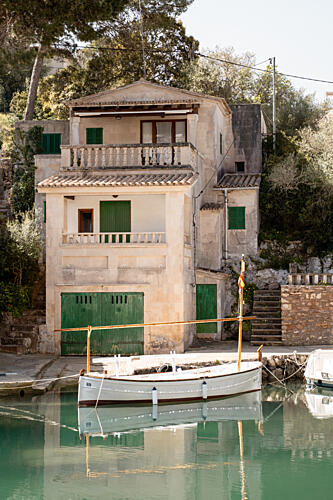 Mediterranean Boathouse Art Print by Henrike Schenk