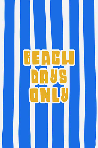 Beach Days Only Stripes Plage reproduction