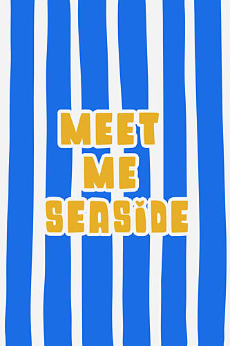 Striped Seaside Invitation Art Print