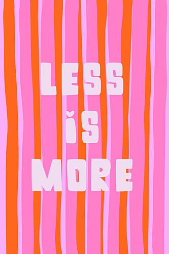 Vibrant Less Is More Art Print