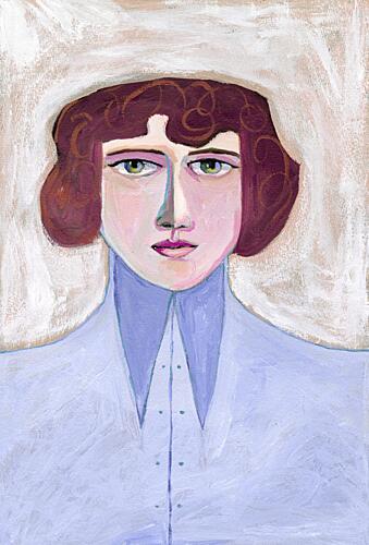 Modern Woman Portrait Moderne reproduction