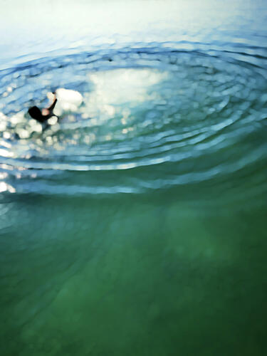 Surfer Below Surface Art Print
