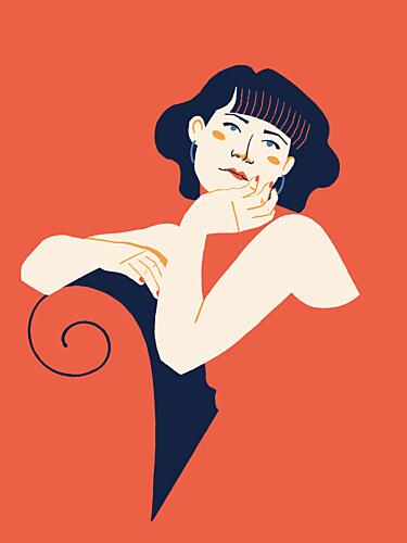 Woman in Deep Thought Art Print by Monika Gregulska
