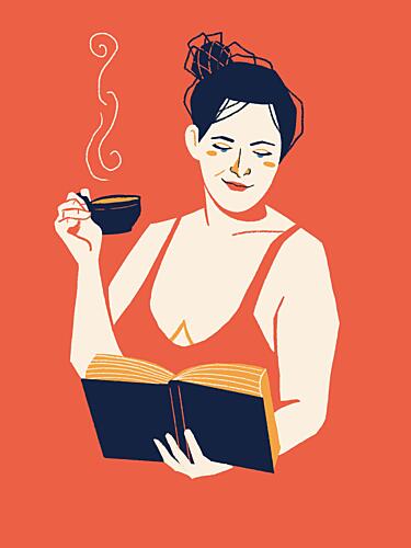 Cozy Reading Moment Art Print by Monika Gregulska