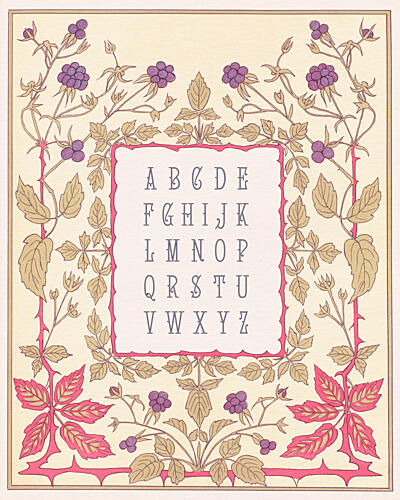 Vintage Botanical Letters Art Print by Wild Violets