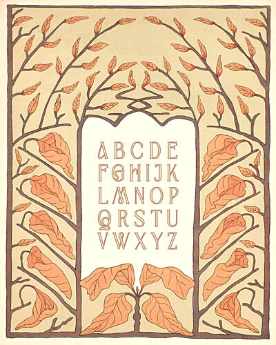 Autumn Alphabet Frame Art Print