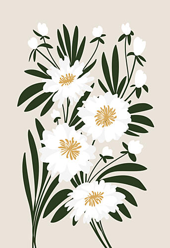 Elegant White Blooms Art Print