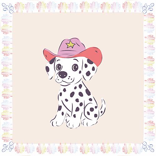 Dalmatian Cowboy Puppy Art Print