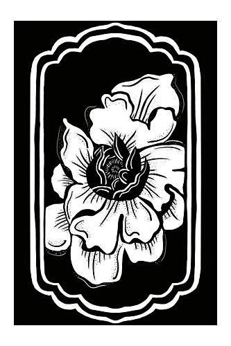 Elegant Gothic White Bloom Art Print