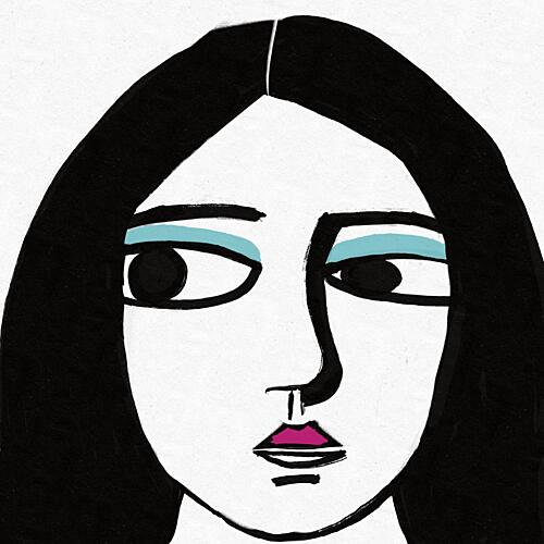 Modern Woman Portrait Moderne reproduction