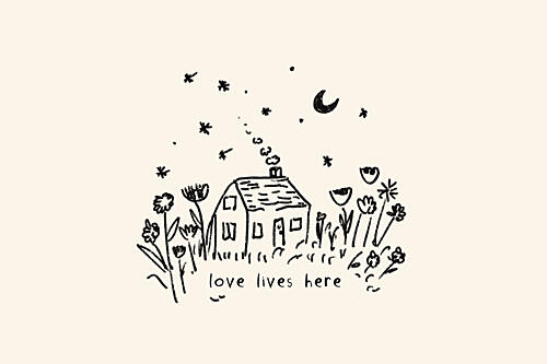 Cozy Home under Stars Art Print by Treechild