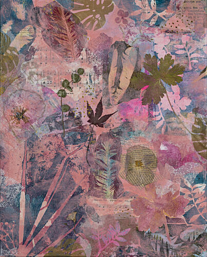 Soft Pink Botanicals Art Print by Anna Berends van Loenen