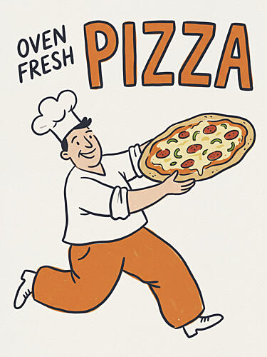 Oven Fresh Pizza Delivery Art Print