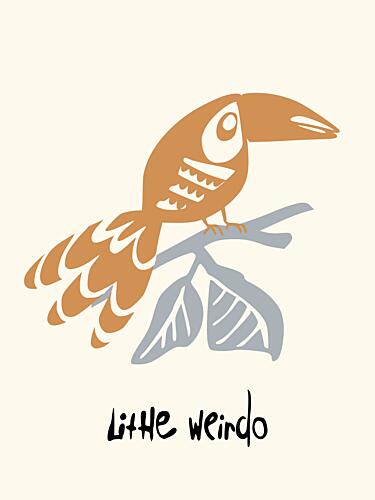 Little Weirdo Bird Art Print