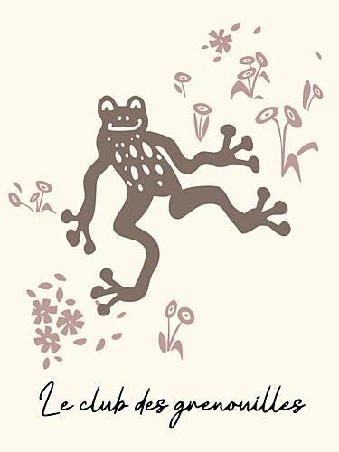 Whimsical Frog Club Art Print