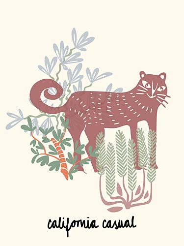 California Casual Cat Art Print by Annick