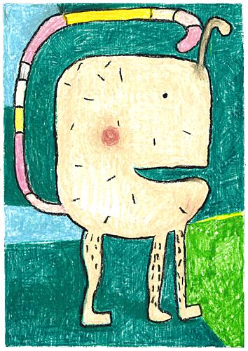 Whimsical Creature Drawing Art Print by Annick