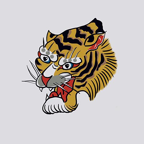 Japanese Tiger Spirit Art japonais reproduction