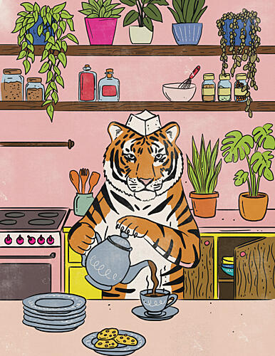 Tigers Coffee Break Café reproduction