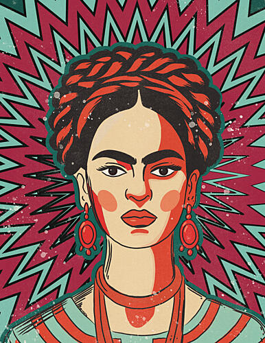 Colorful Cultural Portrait Art Print by Nicholas