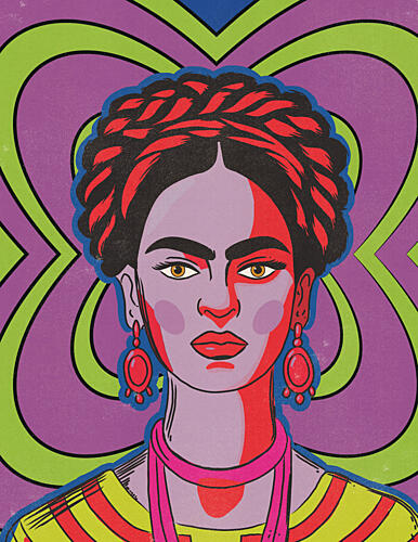 Vibrant Woman Portrait Art Print by Nicholas