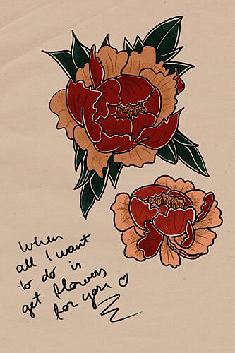 Sweet Peony Art Art Print by Mela Patterns